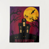 Spuk Herrenhaus Halloween Wandteppich (Vorderseite)