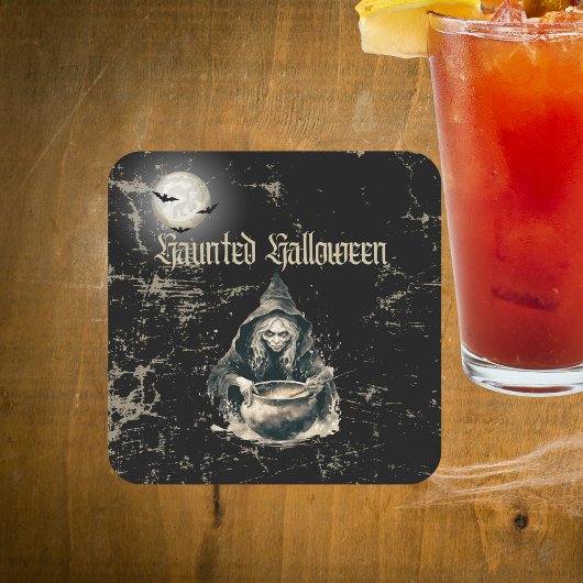Spuk Hexenkloster Halloween-Kostüm-Party Rechteckiger Pappuntersetzer