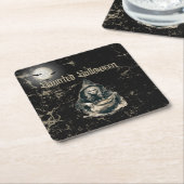 Spuk Hexenkloster Halloween-Kostüm-Party Rechteckiger Pappuntersetzer (angewinkelt)