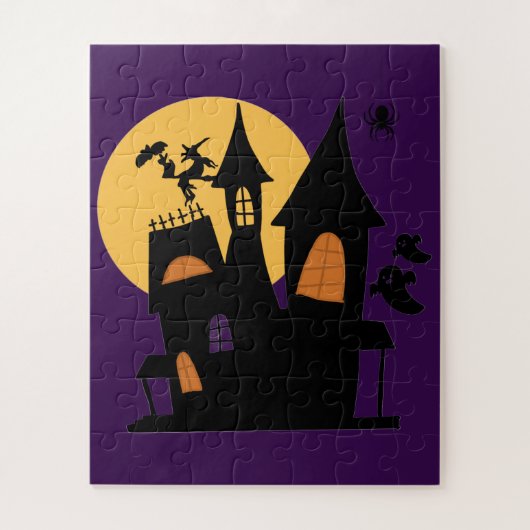 Spuk Hexenschloss-Puzzle - unheimlicher Halloween- Puzzle (Vertikal)