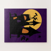 Spuk Hexenschloss-Puzzle - unheimlicher Halloween- Puzzle (Horizontal)