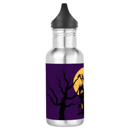 Spuk Hexenschloss - Spooky Halloween Edelstahlflasche (Links)