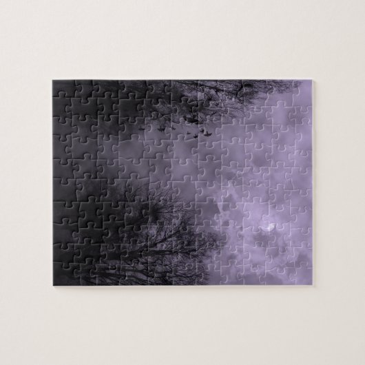 Spuk Himmel Lila Nebel Puzzle (Horizontal)