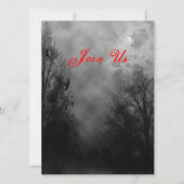 Spuk Himmel mit Raven Custom Halloween Einladung (Vorderseite)