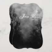 Spuk Himmel mit Raven Custom Halloween Einladung (Vorne/Hinten)