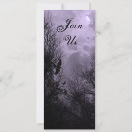 Spuk Himmel mit Ravens Custom 4"x9.25" Einladung