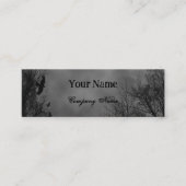 Spuk Himmel mit Ravens und QR-Code Benutzerdefinie Mini Visitenkarte (Vorderseite)