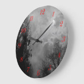 Spuk Himmel mit roten Zahlen, Wall Clock Große Wanduhr (Winkel)