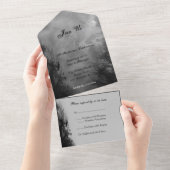 Spuk Himmel und Ravens Halloween All In One Einladung (Abreißen)