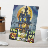 Spuk Hollow und Mond Sockelschild (In SItu)