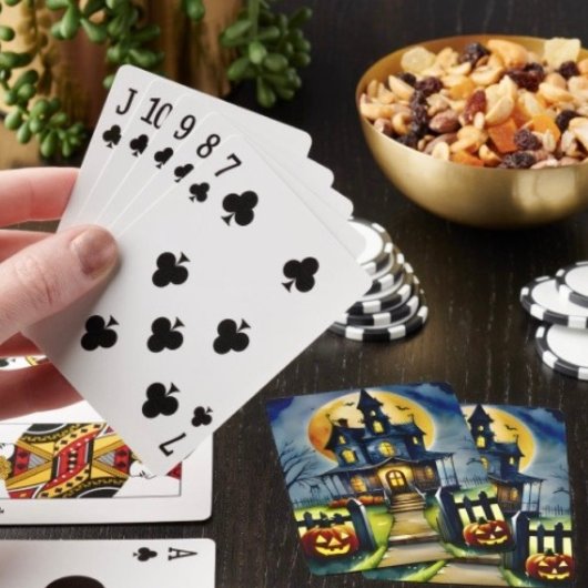 Spuk Hollow und Mond Spielkarten