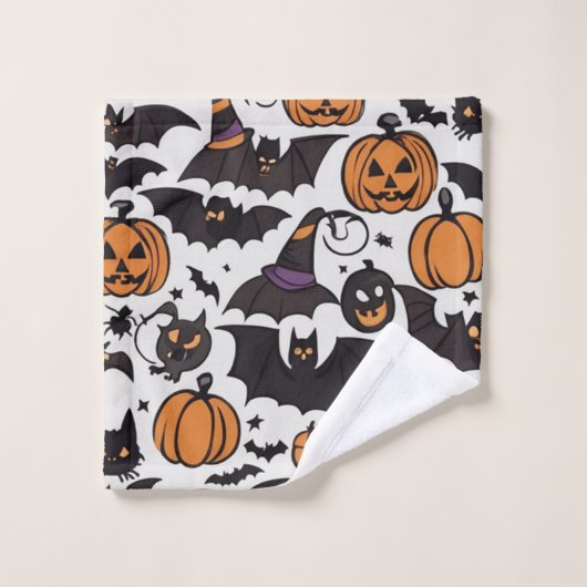 Spuk Homecoming: Halloween-Badetuch-Set Badhandtuch Set (Waschlappen)