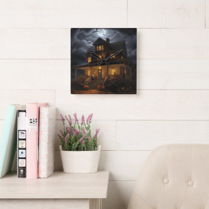 Spuk Horizonte Quadratische Wanduhr