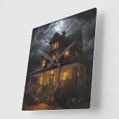 Spuk Horizonte Quadratische Wanduhr (Winkel)