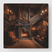 Spuk Horizonte Quadratische Wanduhr (Vorderseite)