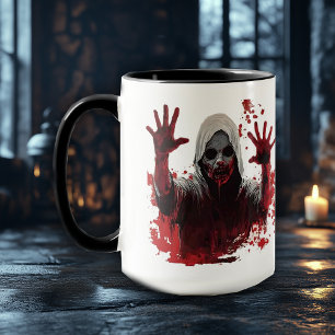 Spuk Horror der Blutwall - unheimliches Halloween Tasse