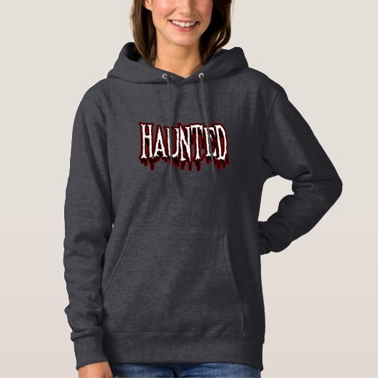 Spuk Horror Tropfen Typografie Hoodie (Vorderseite)