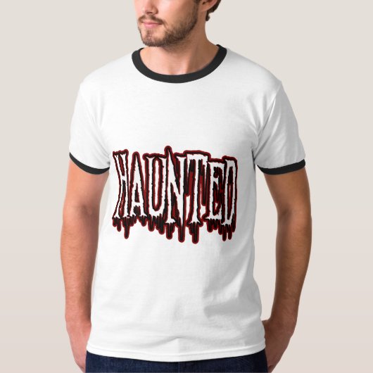 Spuk Horror Tropfen Typografie T-Shirt (Vorderseite)
