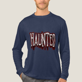 Spuk Horror Tropfen Typografie Tri-Blend Shirt