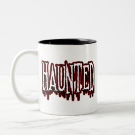 Spuk Horror Tropfen Typografie Zweifarbige Tasse