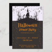 Spuk House Bats Halloween Party Einladung (Vorne/Hinten)