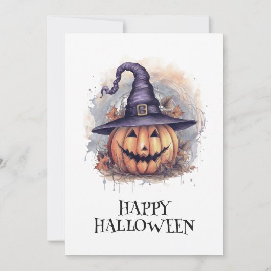 Spuk House Bats Pumpkin Halloween-Party Einladung (Rückseite)