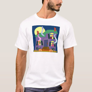 Spuk House Cartoon Ghosts Halloween Art T-Shirt
