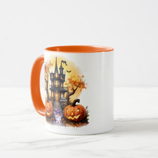 Spuk House Corgi Witch Tasse (Vorderseite Links)