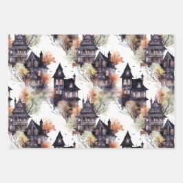 Spuk House Elegant Halloween Geschenkpapier Set
