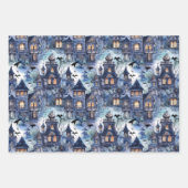 Spuk House Elegant Halloween Geschenkpapier Set (Vorderseite 3)