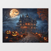Spuk-House-Fensterklammer Fensteraufkleber (Blatt)