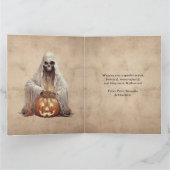 Spuk House Ghost Happy Halloween Karte (Innenseite)