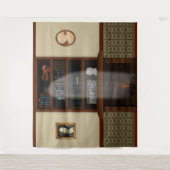 Spuk House Ghost Library Halloween Wandteppich (Vorderseite)