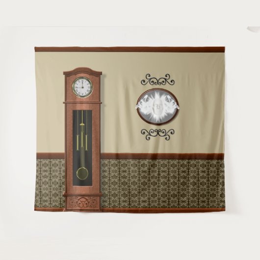 Spuk House Ghost Mirror Halloween Hintergrund Wandteppich (Vorderseite (Horizontal))