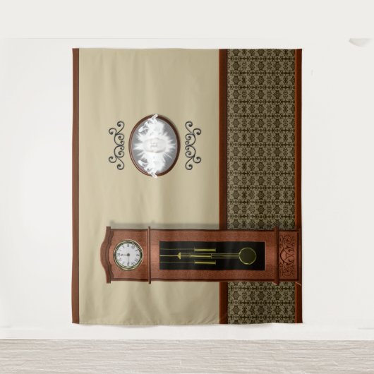 Spuk House Ghost Mirror Halloween Hintergrund Wandteppich (Vorderseite)