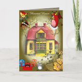Spuk House Ghosts Halloween Whimsical Karte (Vorderseite)