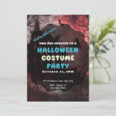 Spuk House Ghosts Jack-O' Lantern Halloween Einladung (Stehend Vorderseite)