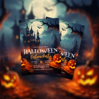 Spuk House Halloween Costume Party Einladung