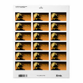 Spuk House Halloween Gefälligemarkezeichen Adressaufkleber (Vorne)