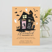 Spuk House Halloween Housewarming Party Foto Ankündigung (Stehend Vorderseite)