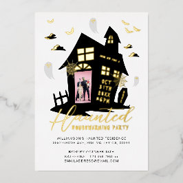 Spuk House Halloween Housewarming Party Foto Folieneinladung