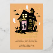 Spuk House Halloween Housewarming Party Foto Folieneinladung (Vorderseite)