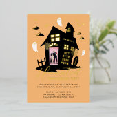 Spuk House Halloween Housewarming Party Foto Folieneinladung (Stehend vorne)