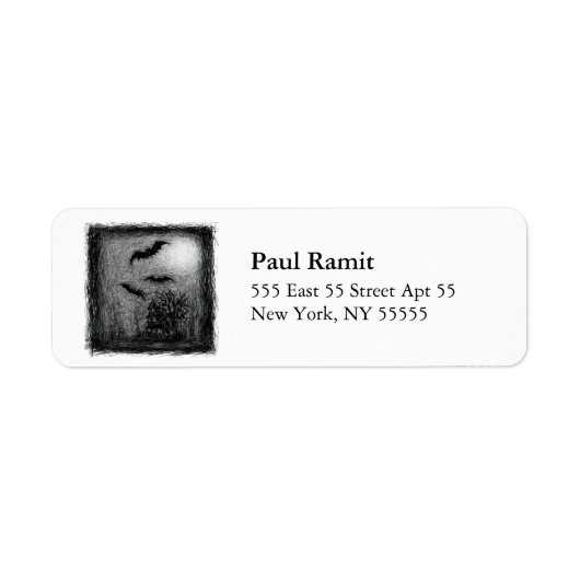 Spuk House Halloween Label grau (Vorne)