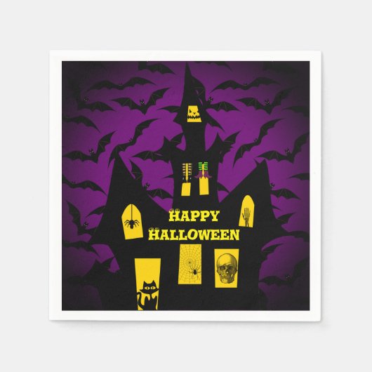 Spuk House Halloween Paper Napkins Serviette (Vorderseite)