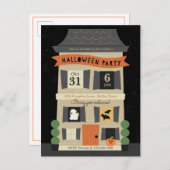 Spuk House Halloween-Party Einladung (Vorne/Hinten)