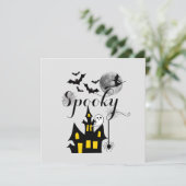 Spuk House Halloween-Party Spooky Karte (Stehend Vorderseite)