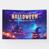 Spuk House Halloween-Party Willkommen Banner (Horizontal)