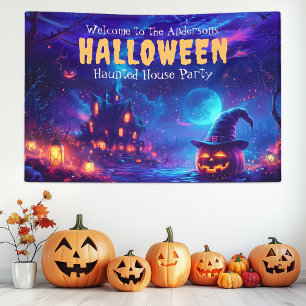 Spuk House Halloween-Party Willkommen Banner