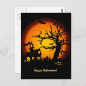 Spuk House Halloween Postacard Postkarte (Vorne/Hinten)